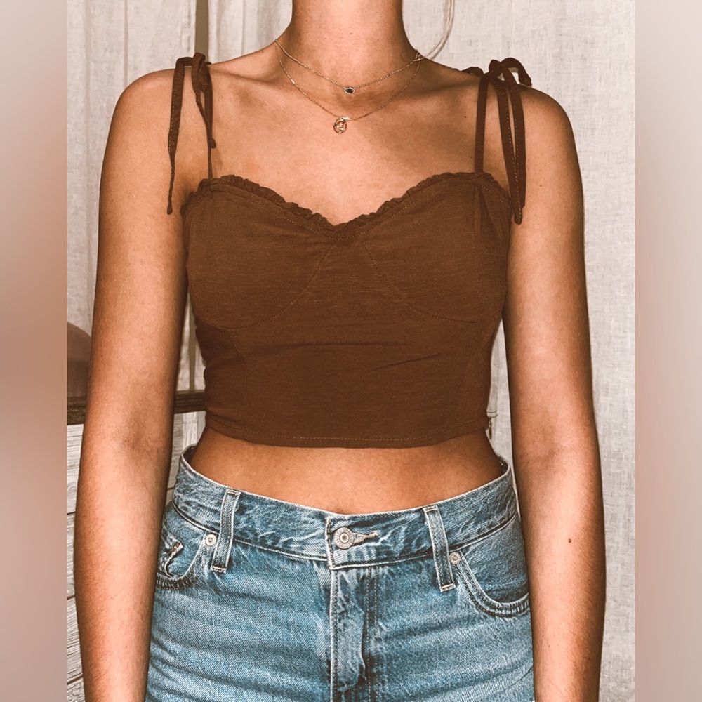 forever 21 brown crop top in size S!!!
